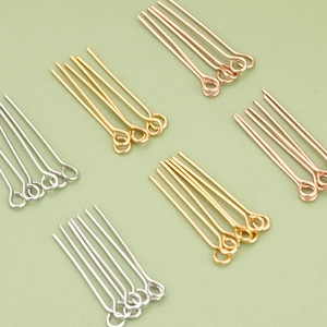 Copper Eye Pins Gold Rhodium Rose Gold Plated DIY Jewelry Making Findings Hand Beaded Connector Metal Pins Accessories