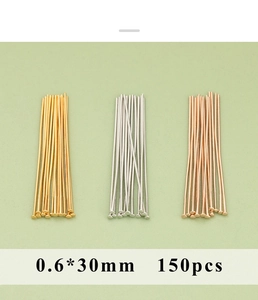 Chiodini a testa piatta 0.6x30mm oro, argento, oro rosa per creazione gioielli