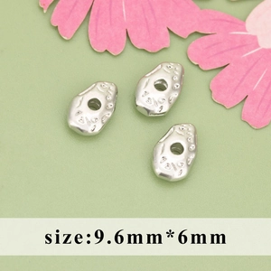 Barocke unregelmäßige geometrische Distanzperlen in Silber für DIY Schmuck 9,6mm*6mm