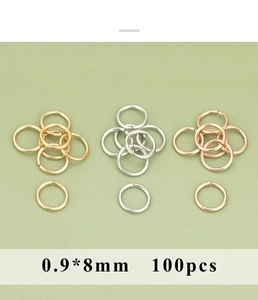 DIY κρίκοι σύνδεσης κοσμημάτων 0,9x8mm σε χρυσό ασήμι και ροζ χρυσό σετ των 100 τεμαχίων