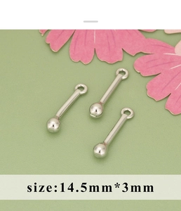 Detailansicht der 14,5 mm 18K vergoldeten unregelmäßigen Stabanhänger für DIY-Schmuck