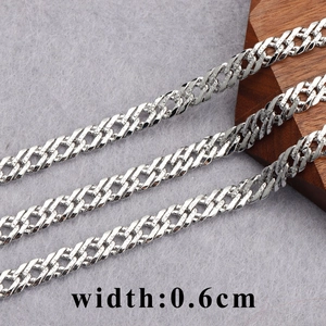 18K gold plated rhombic O-chain for DIY jewelry making with 0.6cm width