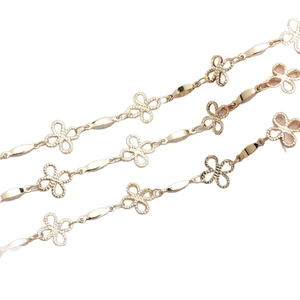 Minimalistische 18K vergoldete Kleeblattketten für DIY-Schmuckherstellung und edles Design
