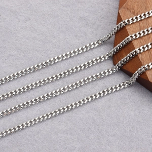 Détails de chaînes à maillons plats plaqués or 18 carats pour création de bijoux DIY