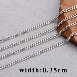 Chaîne plate en O plaquée or 18 carats argentée pour bijoux DIY largeur 0,35cm