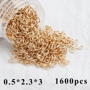 Επιχρυσωμένοι ανοιχτοί κρίκοι 18k 0.5x2.3x3mm σετ 1600 τεμαχίων για κατασκευή κοσμημάτων