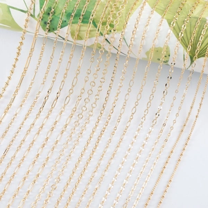 18K Vergoldete Kupfer Bulk Kette Für Schmuckherstellung Minimalistische Büroklammer Figaro Kabelkette DIY Zubehör Für Halskette
