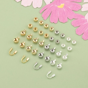 Componenti per Creazione Gioielli Fai da Te in Rame Placcato Oro 18K 14K Rodio Perline Distanziatrici Protezioni Cavo