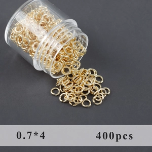 Μακροεντολή 400 τεμαχίων χρυσών κρίκων 14k 0,7x4mm για κατασκευή κοσμημάτων DIY