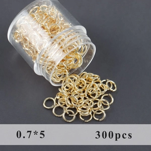 300 τεμ. χρυσοί κρίκοι 0.7x5mm για κατασκευή κοσμημάτων DIY και χειροποίητα κολιέ