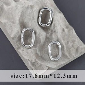 Moschettone ovale minimalista placcato oro 18k per gioielli fai da te 17,8mm*12,3mm