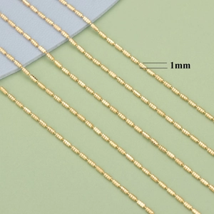 1mm minimalistische 18K vergoldete Kreuzkette für DIY-Schmuck und Ohrring-Zubehör