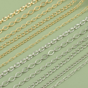 DIY Jewelry Making Chain 18K Gold Plated Copper Paperclip O-Chain Cable Chain Roll For Necklace Bracelet Findings