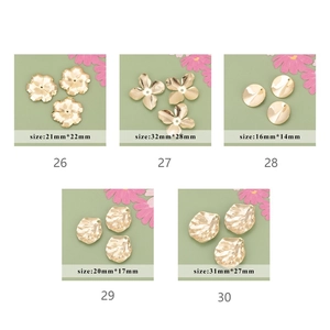 Detailed set of 18k gold plated floral bead caps and jewelry findings for DIY crafting