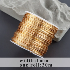 18k gold plated jewelry wire 1mm diameter 30m spool for DIY handmade jewelry crafts