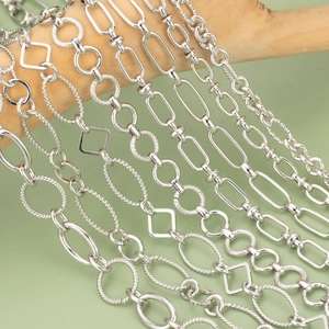 DIY Copper Chain For Jewelry Making 18K Gold Silver Plated Paperclip Cross Link Chain For Necklace Bracelet Handmade Craft