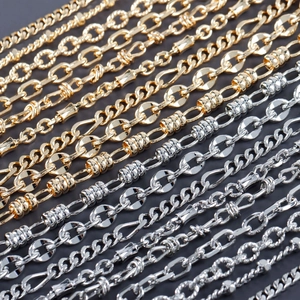 Copper Gold Rhodium Plated DIY Jewelry Making Chains For Necklace Bracelet Hiphop Punk Streetwear Jewelry Making Findings
