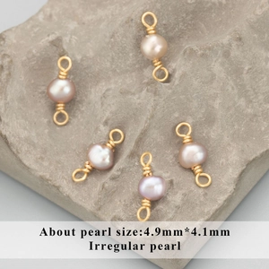 Connecteurs de perles d'eau douce irrégulières faits main pour bijoux artisanaux