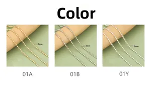 Detaillierter Vergleich von 2mm 18k vergoldeten Kugelkettchen für DIY-Schmuck in drei Farben