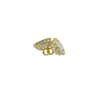 Chiusura magnetica rotonda dorata con pavé di strass per collane di perle fai da te