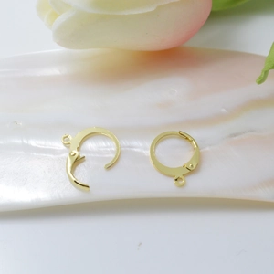 Ganchos para Pendientes de Cobre Chapado en Oro 18K Cierre de Ballestilla Fornituras DIY Ganchos Franceses para Joyería