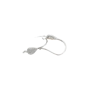 Elegante druppelvormige oorhaken met zirkonia steentjes van S925 sterling zilver