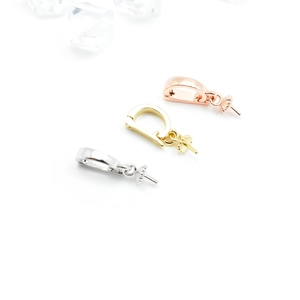 Ganci per ciondoli in oro e argento per perle e creazione di gioielli fai da te