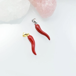 Red Chili Pepper Pendants Copper Drip Oil Simulated Food Charms For DIY Necklace Earrings Jewelry Making Accessories