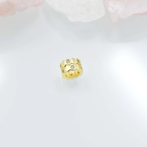 Koperen 18K Goud Verguld Strass Afstandskralen Dubbellaagse Golf Kantrand DIY Sieraden Maken Accessoire Voor Armband