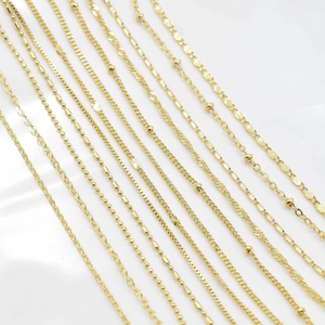18K Gold Plated Copper Chain Necklace For Women Minimalist DIY Jewelry Accessory Clavicle Chain Thin Link Chain Gift For Her