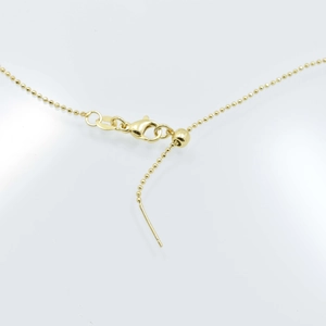 18k gold plated adjustable ball bead chain necklace with sliding pin and lobster clasp