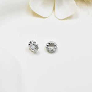 Funkelnde Silber-Wellenperle mit Zirkonia für DIY-Schmuckherstellung und Armbänder