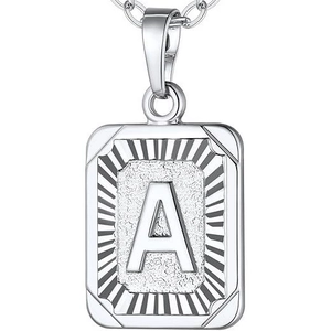 Minimalistische Koperen Vergulde Engels Alfabet Hanger Ketting Voor Vrouwen Retro Vierkante Letter Initial Trui Ketting Sieraden Cadeau