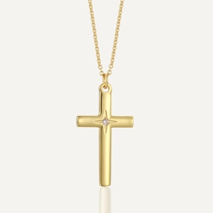 Hip Hop Kupfer Kreuz Anhänger Halskette Für Herren Damen Vergoldet Spiegelpoliert Zirkonia Eingelegt Schmuck O-Kette Accessoire