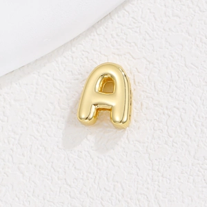 3D-Blasenbuchstabe A Anhänger mit 18K Vergoldung für DIY-Schmuck und Halsketten