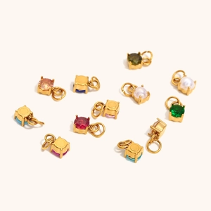 Sjieke 18K vergulde roestvrijstalen edelsteen hangers voor DIY sieraden maken