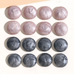 Modische Runde Harz Cabochons Glitzer Perlmutt Flache Rückseite DIY Ohrring Zubehör Für Schmuckherstellung Handgefertigte Materialien