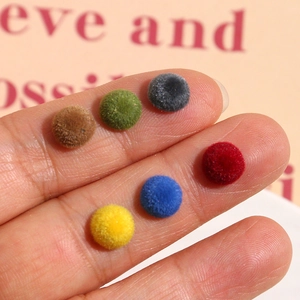 Mini perle tonde vellutate colorate da 8mm per gioielli fai da te e decorazione unghie