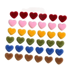 36 stuks kleurrijke gevlochten hartjes voor het maken van DIY-sieraden en accessoires