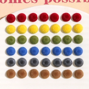 Mini Perline Rotonde Fioccate Colorate Fai-da-te Accessori Semitondi in Resina per Nail Art Creazione di Gioielli Materiale Artigianale