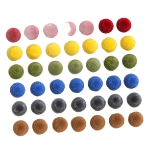 Mini perline floccate tonde colorate da 8mm per gioielli fai-da-te e accessori nail art