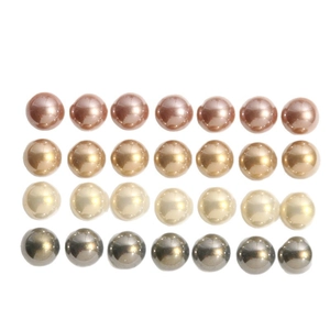 8mm Perlen-Acrylperlen in Champagner und Grau für DIY-Schmuck und Nagelkunst
