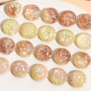 Cabochons ronds en résine 16mm avec nacre pour création de boucles d'oreilles DIY