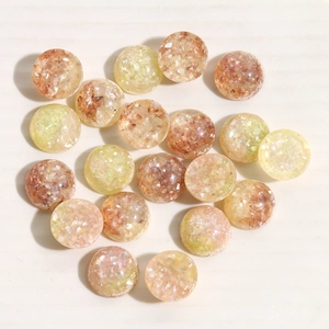 Cabochons en résine 16mm avec incrustation de nacre pour bijoux DIY et boucles d'oreilles
