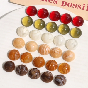 Cabochon rotondi in resina da 16mm con trama marmorizzata per gioielli fai da te