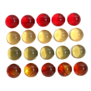 Set of 14mm translucent jelly amber resin round beads for DIY earring and jewelry making