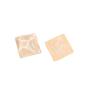 Ciondoli quadrati in resina crema con texture glitterata a onde per gioielli fai-da-te