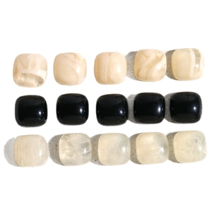 14mm Vintage quadratische Harz Cabochons für DIY Ohrringe und Schmuck im 15er Set