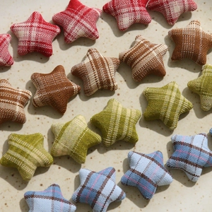 Graziosi patch in tessuto imbottito a forma di stella per cucito fai-da-te e cappotti