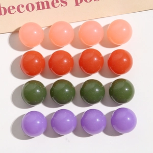 Korean Princess Style Resin Cabochon Patch Round Chunky Polished Jewelry DIY Accessories For Hairpin Headwear Handmade Materials